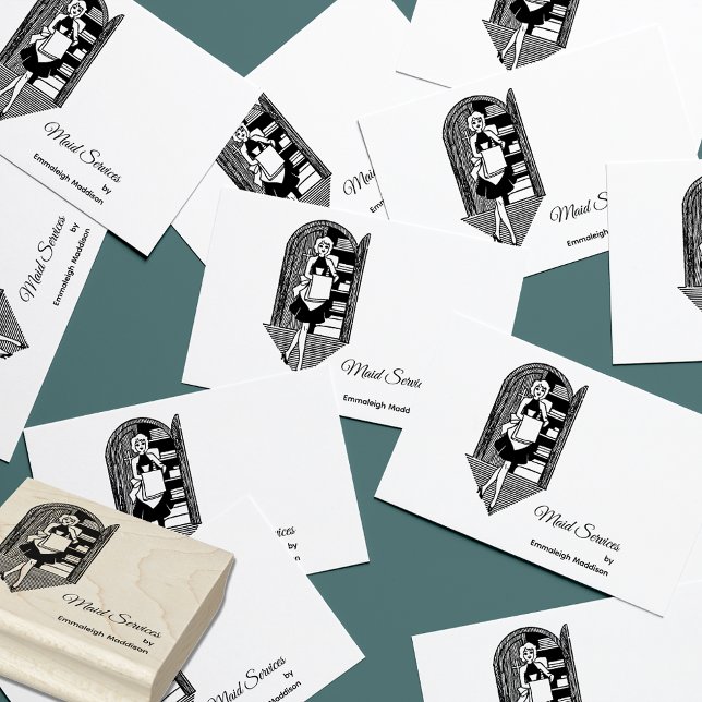 Sello De Caucho Servicios de limpieza Lady de Retro 50 (Subido por el creador)