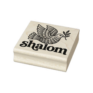 Sello De Caucho Shalom Paloma Paz Tierra