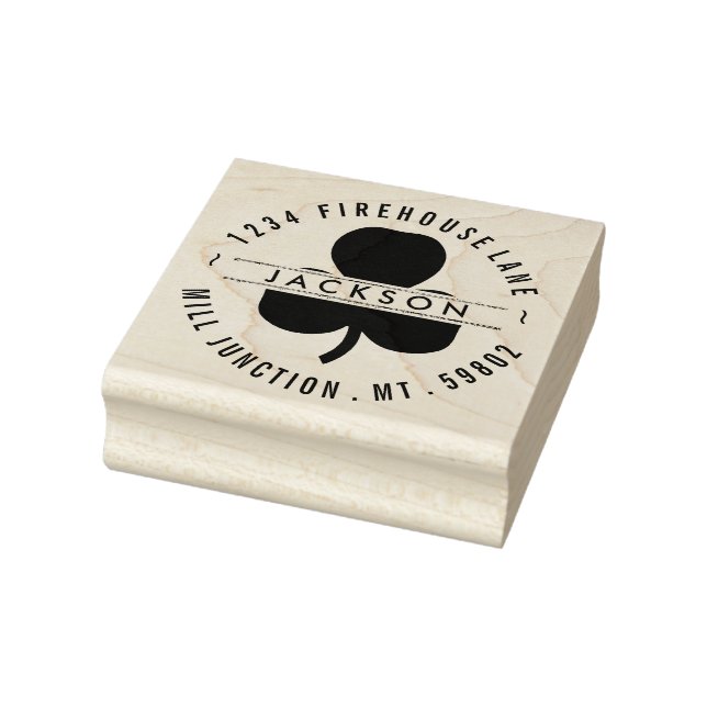 Sello De Caucho Shamrock In Circle Return Address Stamp (Sello)