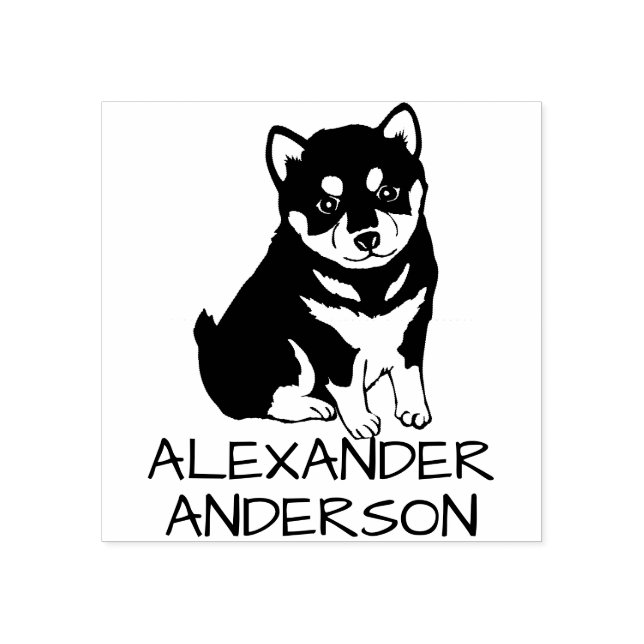 Sello De Caucho Shiba Inu Personaliza (Impresión)