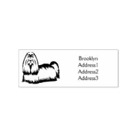 Shih tzu personalizado de pelo largo ilustracion