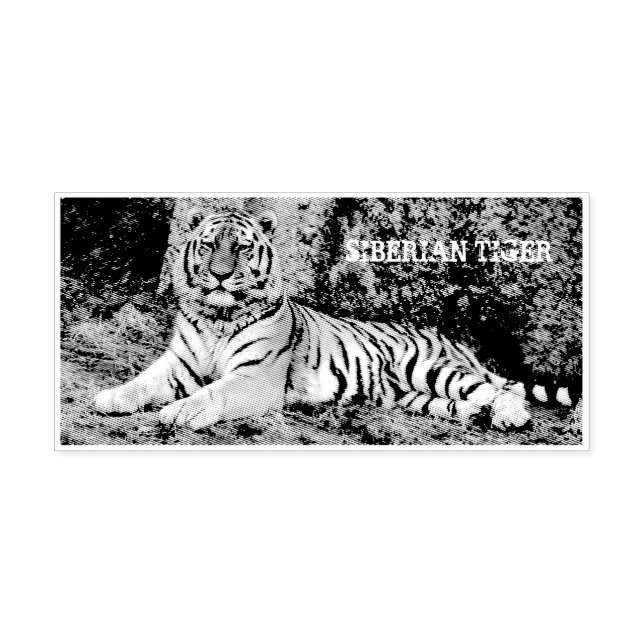 Sello De Caucho Siberian Tiger ラバースタンプ (Impresión)