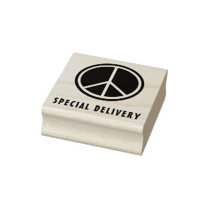 Sello De Caucho signo de paz de entrega especial
