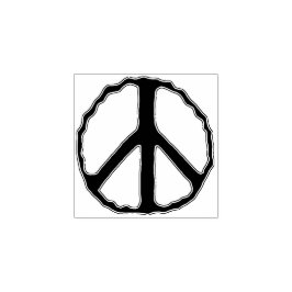 Sello De Caucho Signo de paz esquemático