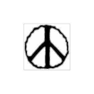 Sello De Caucho Signo de paz esquemático