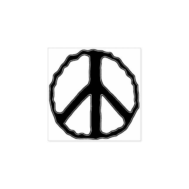 Sello De Caucho Signo de paz esquemático (Impresión)