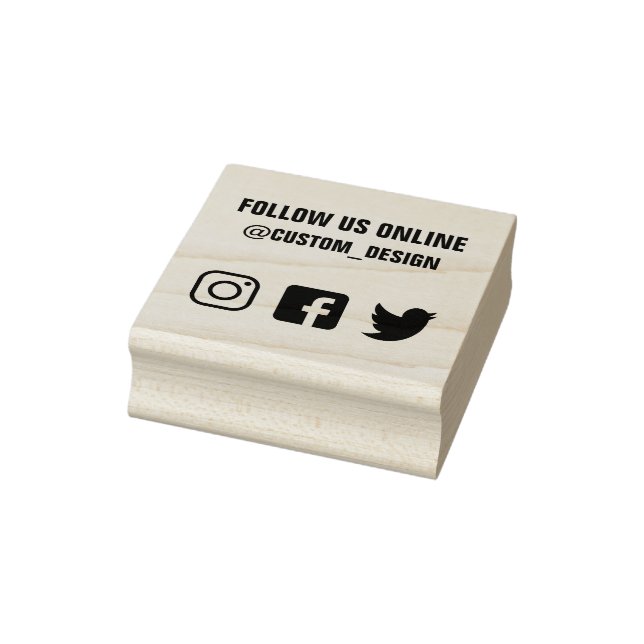 Sello De Caucho Síguenos en los medios sociales (Sello)