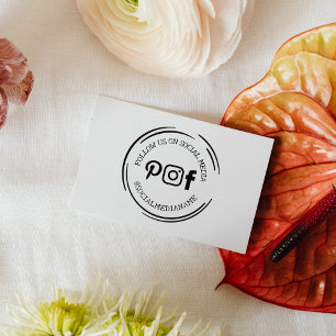 Sello De Caucho Síguenos en los medios sociales