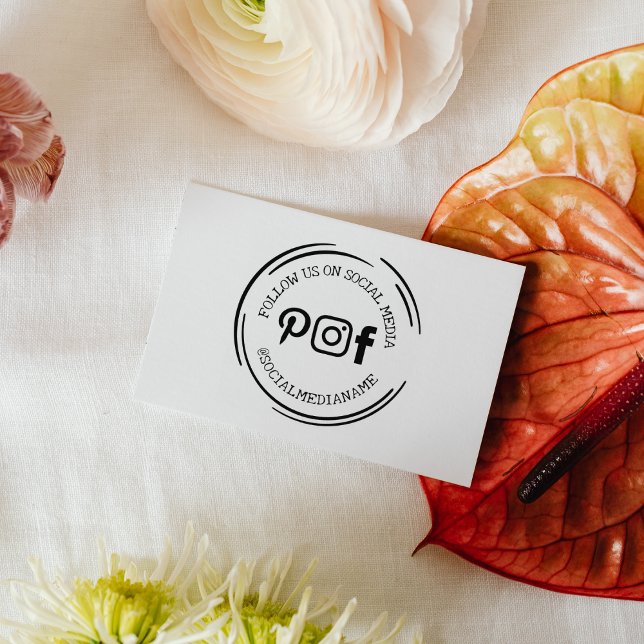 Sello De Caucho Síguenos en los medios sociales (Subido por el creador)