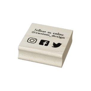 Sello De Caucho Síguenos en los medios sociales