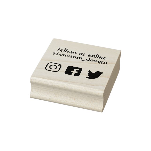 Sello De Caucho Síguenos en los medios sociales (Sello)