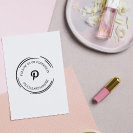 Sello De Caucho Síguenos en Pinterest, medios sociales