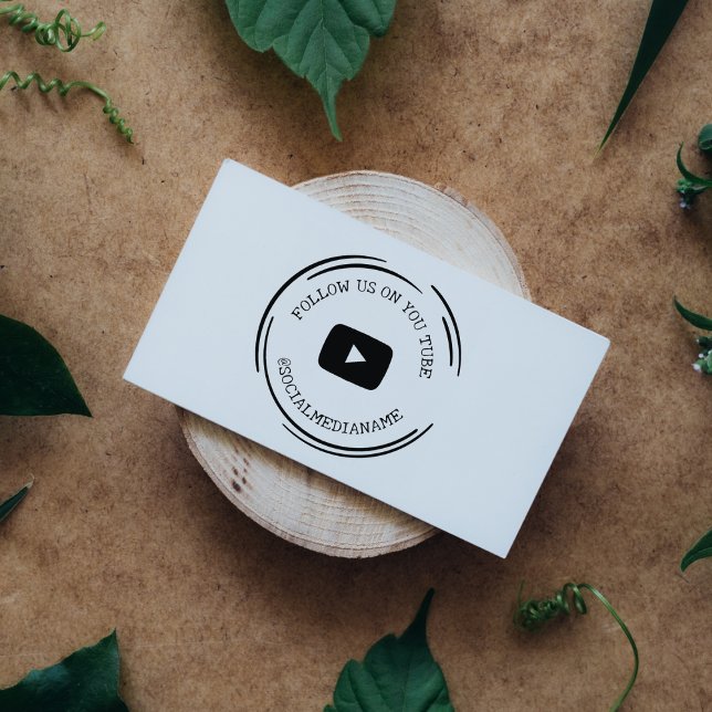 Sello De Caucho Síguenos en You Tube, medios sociales (Subido por el creador)