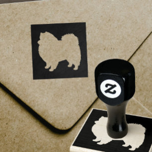 Sello De Caucho Silueta americana del perro esquimal