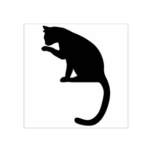 Sello De Caucho Silueta de gato