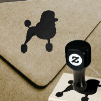 Silueta de raza de perro de perro de caniche están