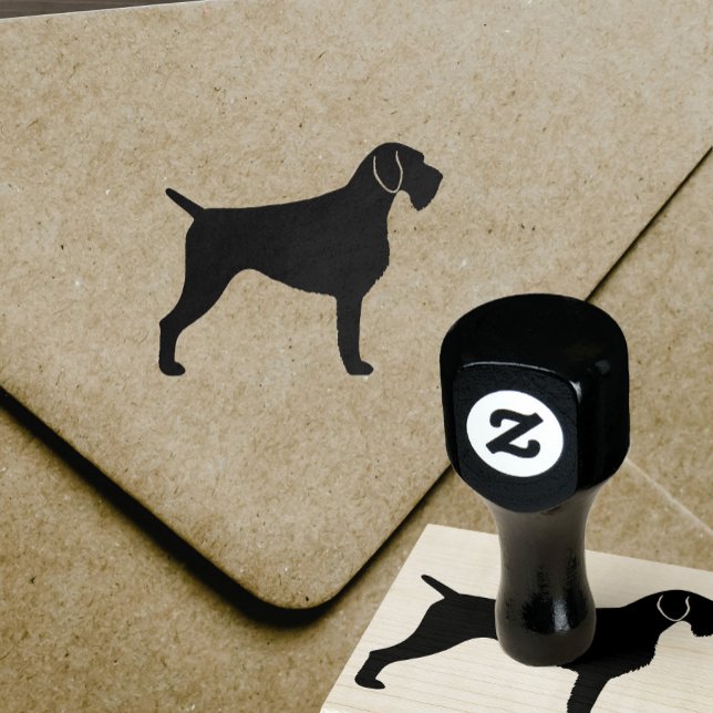 Sello De Caucho Silueta de raza de perro puntero con hilo de la ca (Subido por el creador)