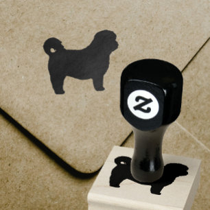 Sello De Caucho Silueta de Shih Tzu