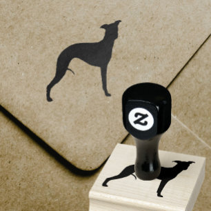 Sello De Caucho Silueta de Whippet
