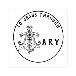 Sello De Caucho Símbolo de Virgen María Mariana Católica