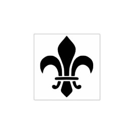 Sello De Caucho Símbolo Fleur de Lis Elegant French Lily