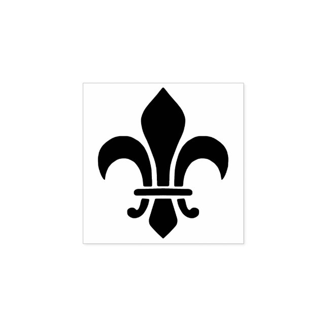 Sello De Caucho Símbolo Fleur de Lis Elegant French Lily (Impresión)