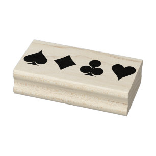 Sello De Caucho símbolos de cartas de juego marca de arte