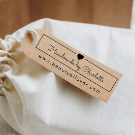 Sello De Caucho Simpel, escritura a mano, "hecha a mano por 🖤"