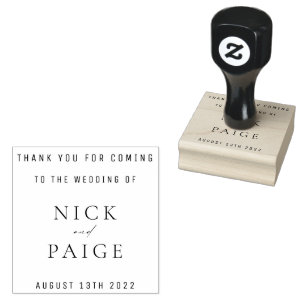 Sello De Caucho Simple Classic Wedding Favor Rubber Stamp