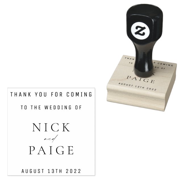 Sello De Caucho Simple Classic Wedding Favor Rubber Stamp (Sellado)