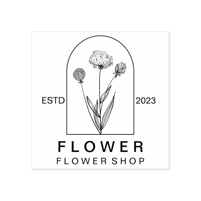 Sello De Caucho Simple Dandelion Flower | Minimal Botanical (Impresión)