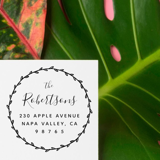 Sello De Caucho Simple dirección de devolución de nombre de famili (Subido por el creador)