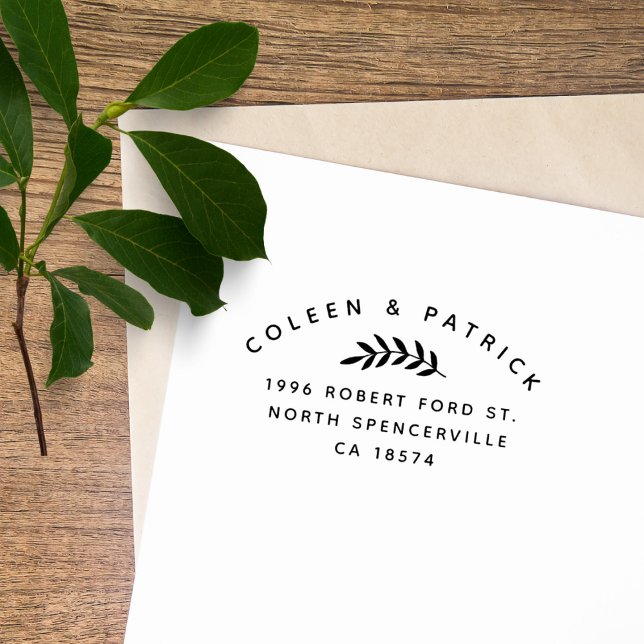 Sello De Caucho Simple Dos Nombres Elegante Dirección De Retorno B (Subido por el creador)