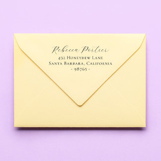 Sello De Caucho Simple elegancia caligrafía dirección de retorno m