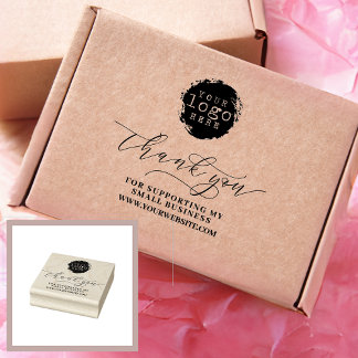 Sello De Caucho Simple Gracias Script Business Branding Logo