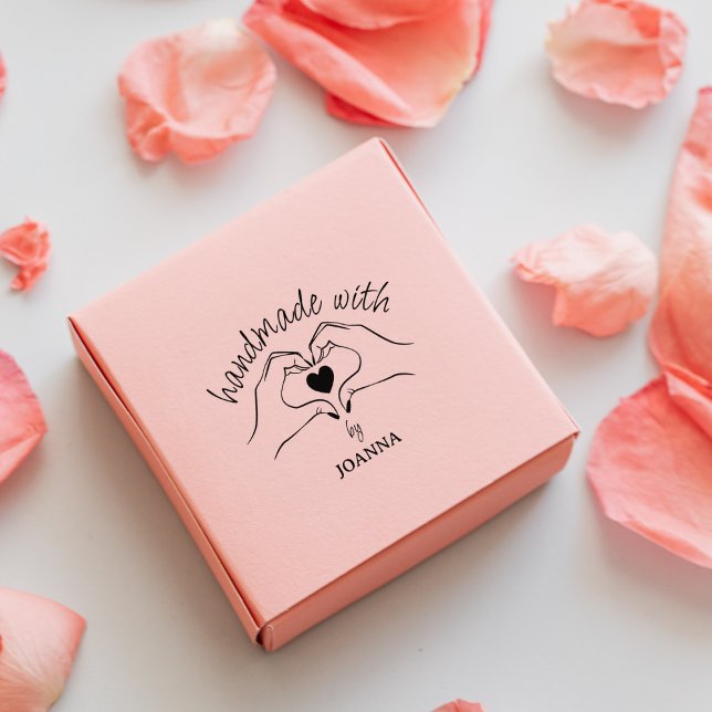 Sello De Caucho Simple hecho a mano con amor, Personalizado (Subido por el creador)