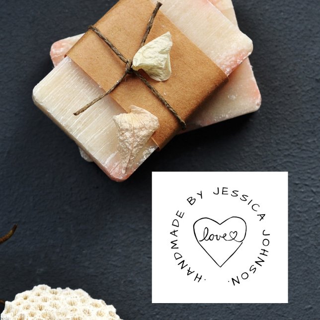 Sello De Caucho Simple hecho a mano con el nombre personalizado de (Subido por el creador)