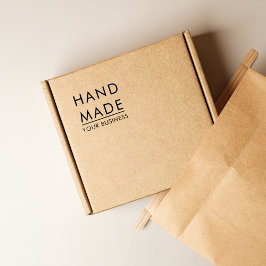 Sello De Caucho Simple Minimalist Handmade Custom Business Name