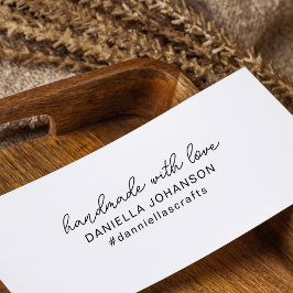 Sello De Caucho Simple Minimalista hecho a mano con amor