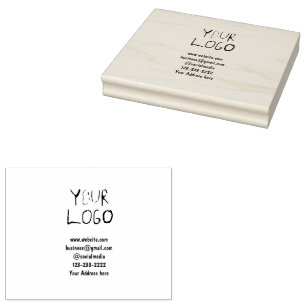 Sello De Caucho simple mínimo añadir su logotipo/diseño aquí texto