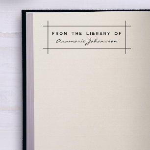 Sello De Caucho Simple Moderno Del Libro De Nombres Personalizados