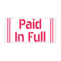 Sello de caucho simple "pagado íntegramente"