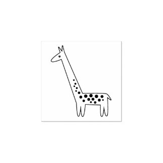 Sello De Caucho Simple Personalizado Giraffe