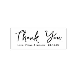 Sello De Caucho Simple Script Gracias Boda