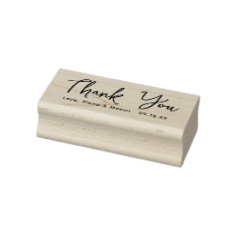 Sello De Caucho Simple Script Gracias Boda