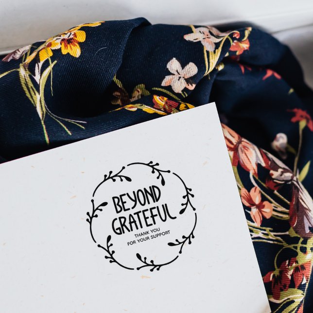 Sello De Caucho Simple Wreath Más Allá De Las Agradecidas Gracias (Subido por el creador)