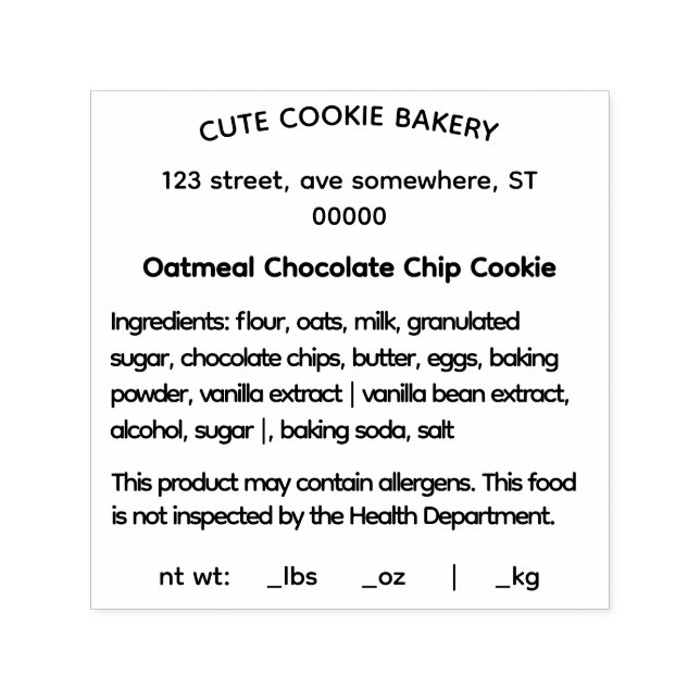 Sello de caucho simple y autograbable (Diseño)