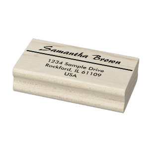 Sello De Caucho Simplemente diseño con la raya + sus ideas