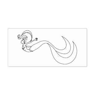 Sello De Caucho Sirena nadadora del océano
