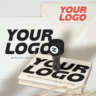 Sello De Caucho Sitio web de redes sociales con logotipo empresari